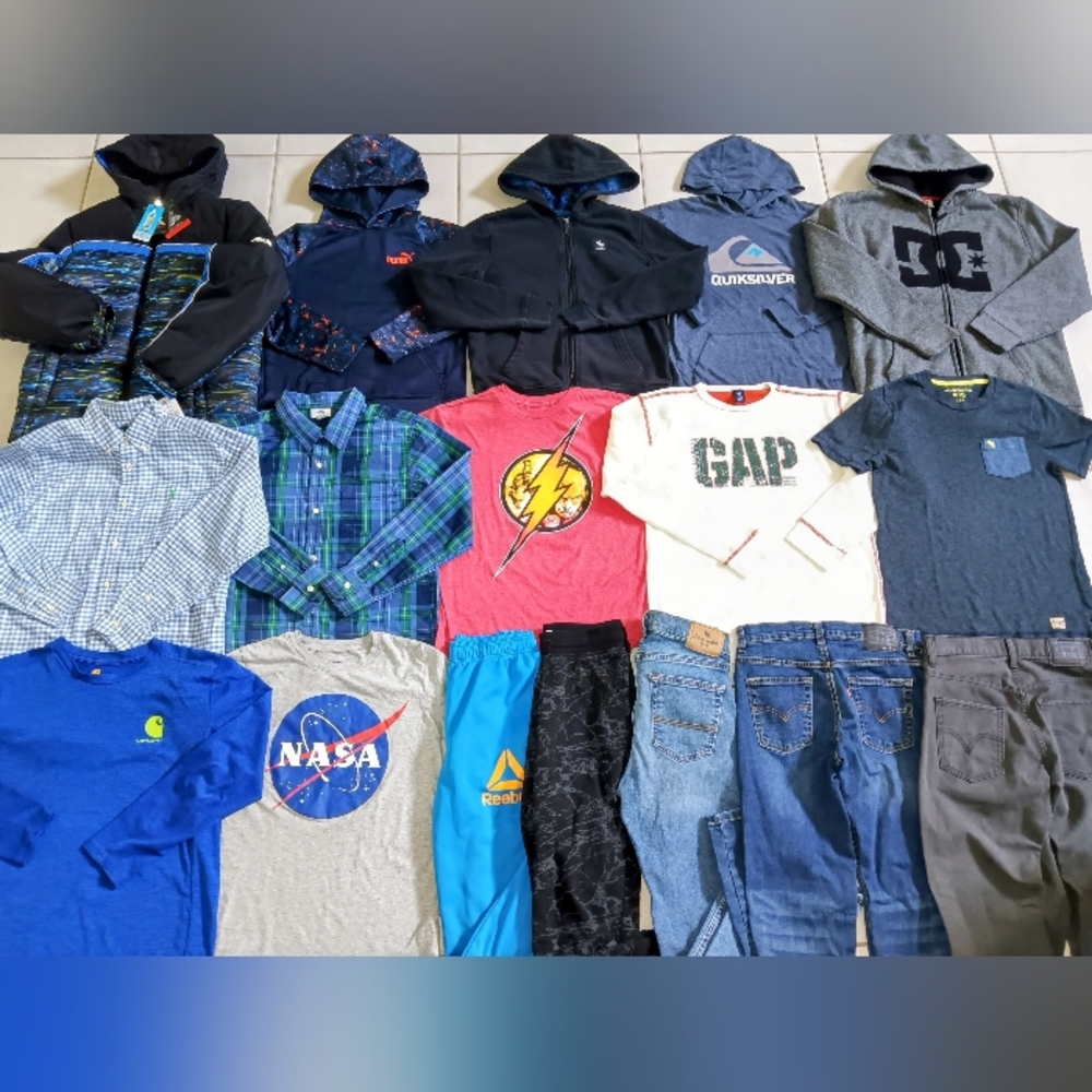 BOYS SIZE 14/16 RALPH LAUREN, ABERCROMBIE & GAP(2 NEW/NEW COAT) CLOTHING BUNDLE!